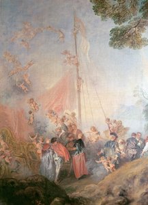 Embarque para Cythera, 1717 (detalhe) de Jean Antoine Watteau